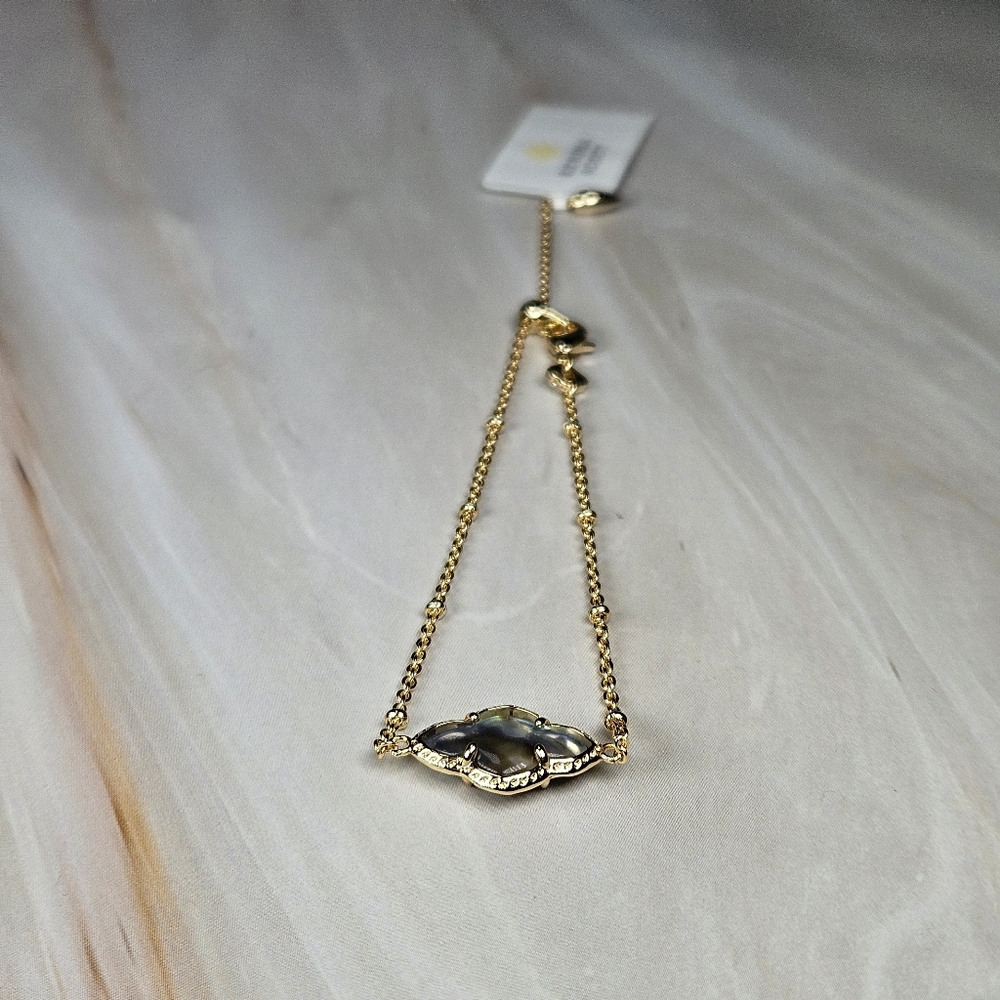 NWT Kendra Scott Abbie Satellite Bracelet Abalone Gold